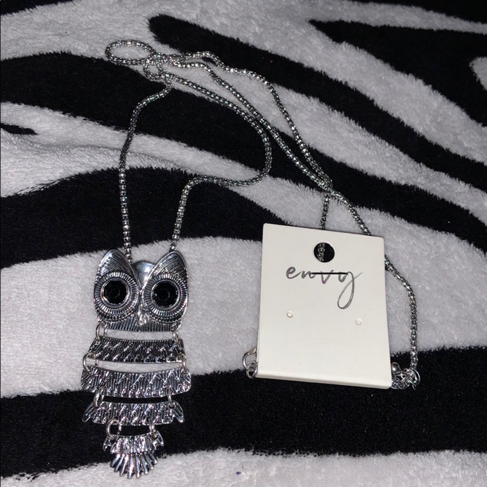 silver owl necklace